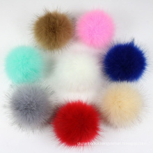 Knit Hat Accessories Fake Fur Pom Pom Faux Fox Fur Fluffy Pompom Ball